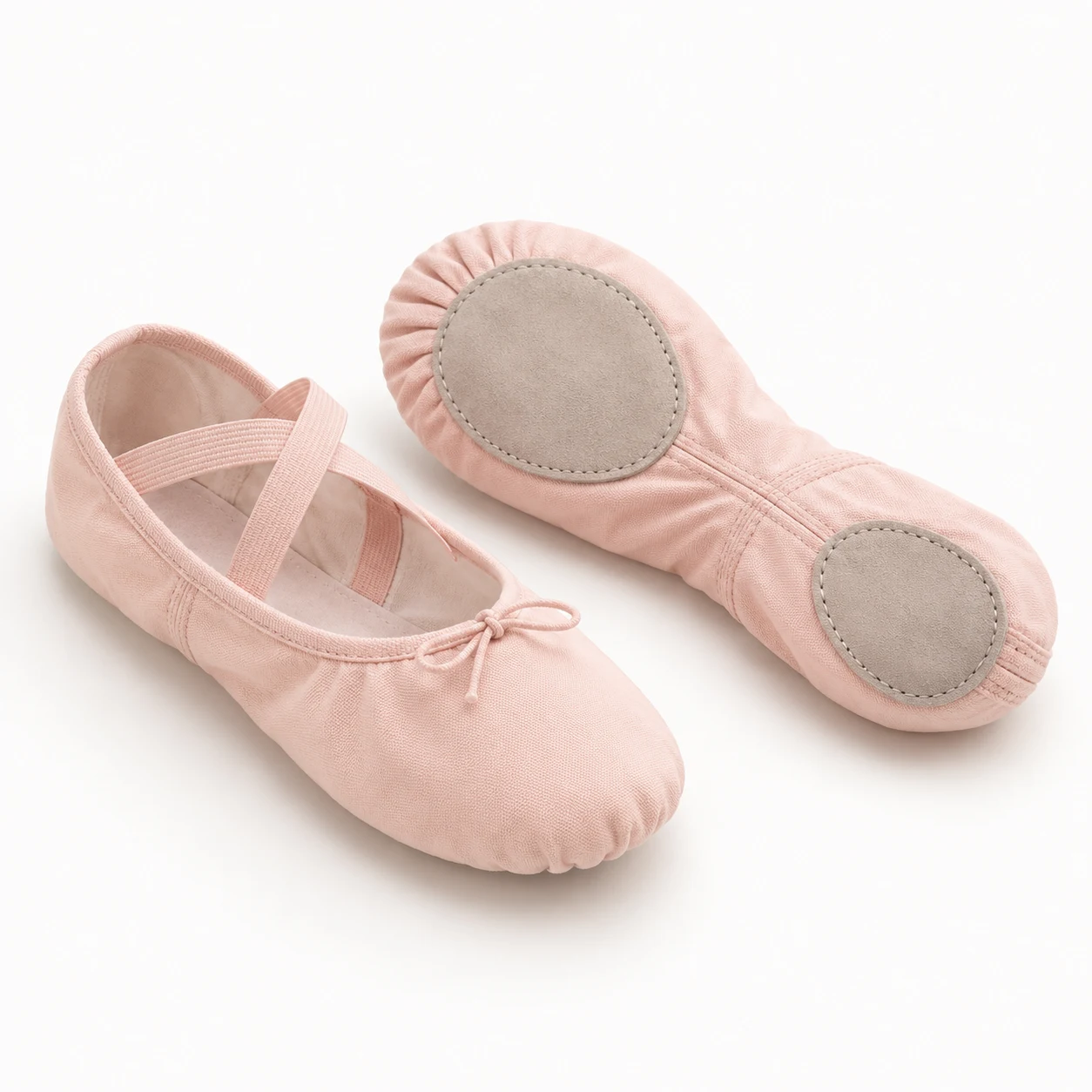 Split-sole canvas ballet shoes