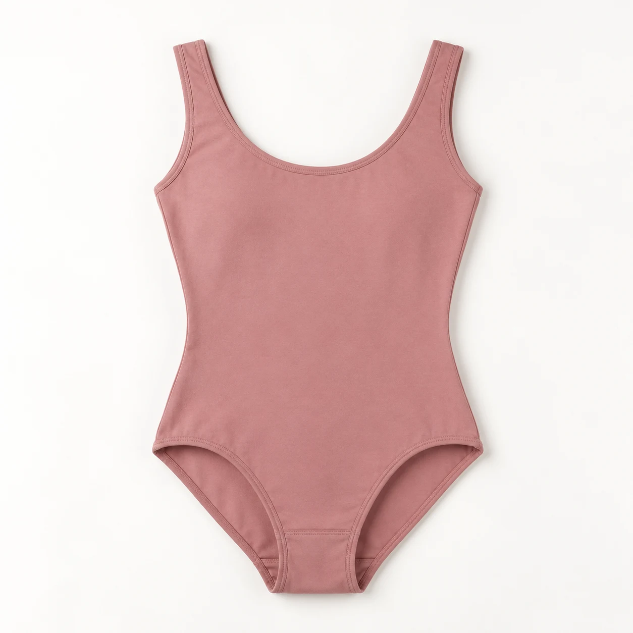 Scoop-neck studio leotard